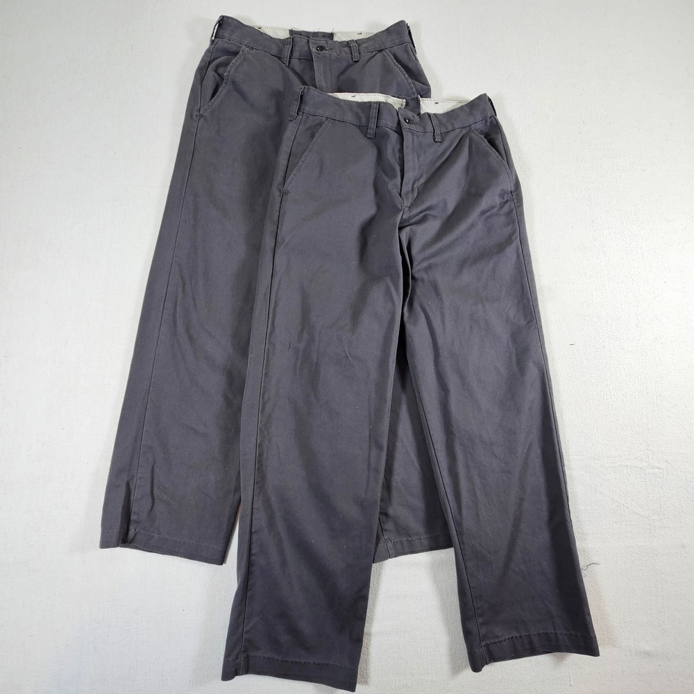 Red Kap Work Pants Mens 30x28 Charcoal Grey Industrial Twill PT20CH Lot of 2